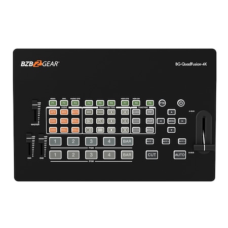 Bzbgear 4-Channel 4K UHD Live Streaming HDMI/DP Switcher Mixer W/ PIP & USB 3.0 Capture Card BG-QuadFusion-4K